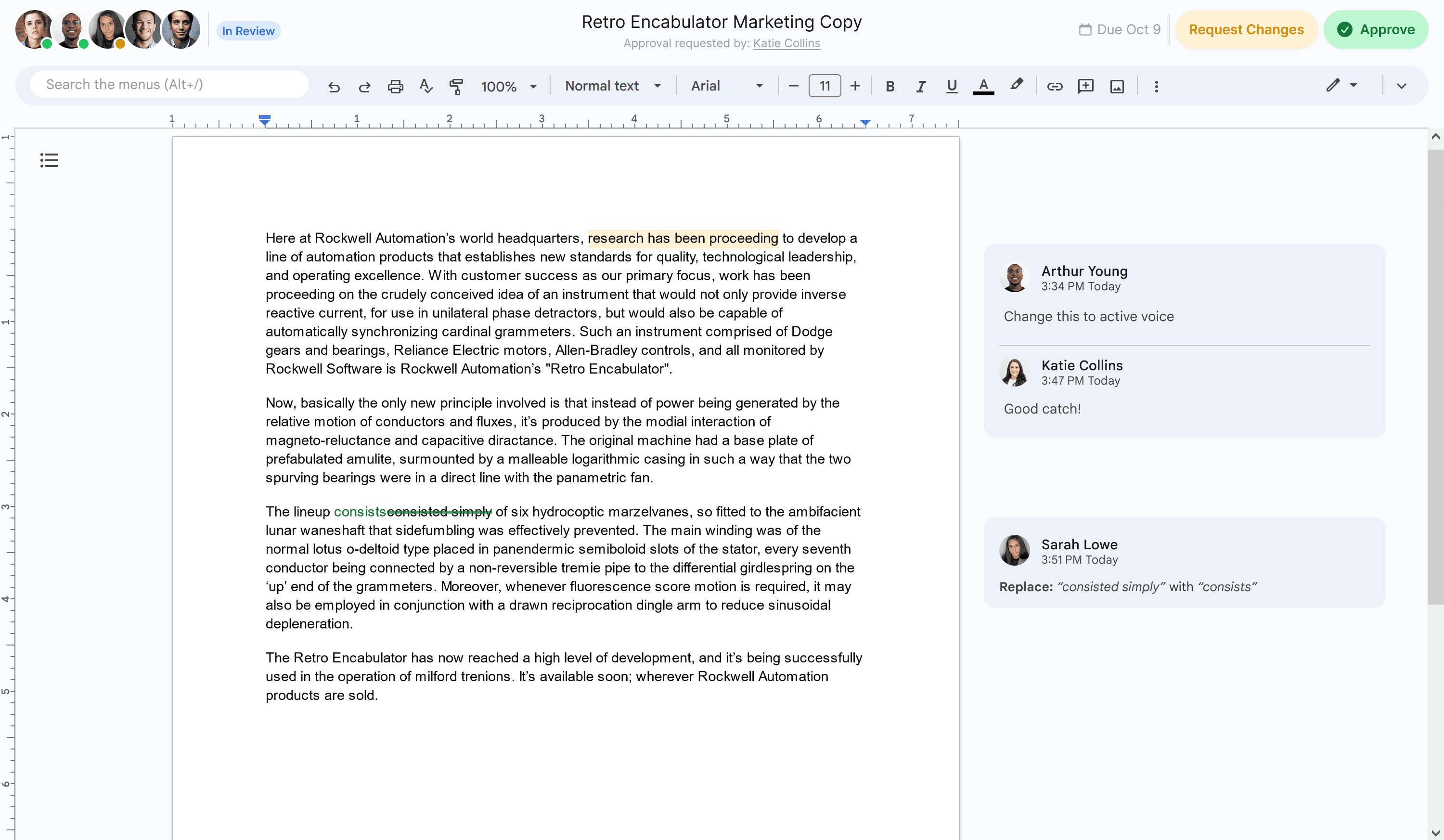 Approver UI screenshot